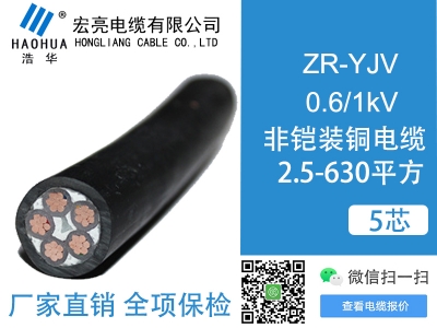 低壓電纜 ZRYJV 5芯