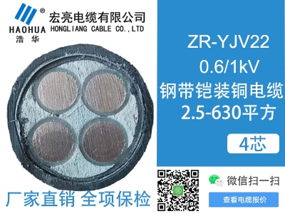 低壓電纜ZRYJV22 4芯